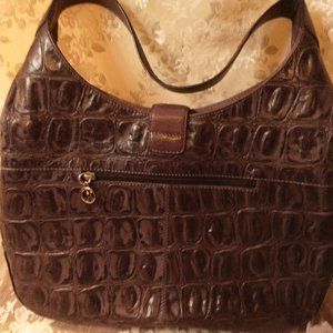 SALE.....   Klasse brown black faux crock hobo bag from India